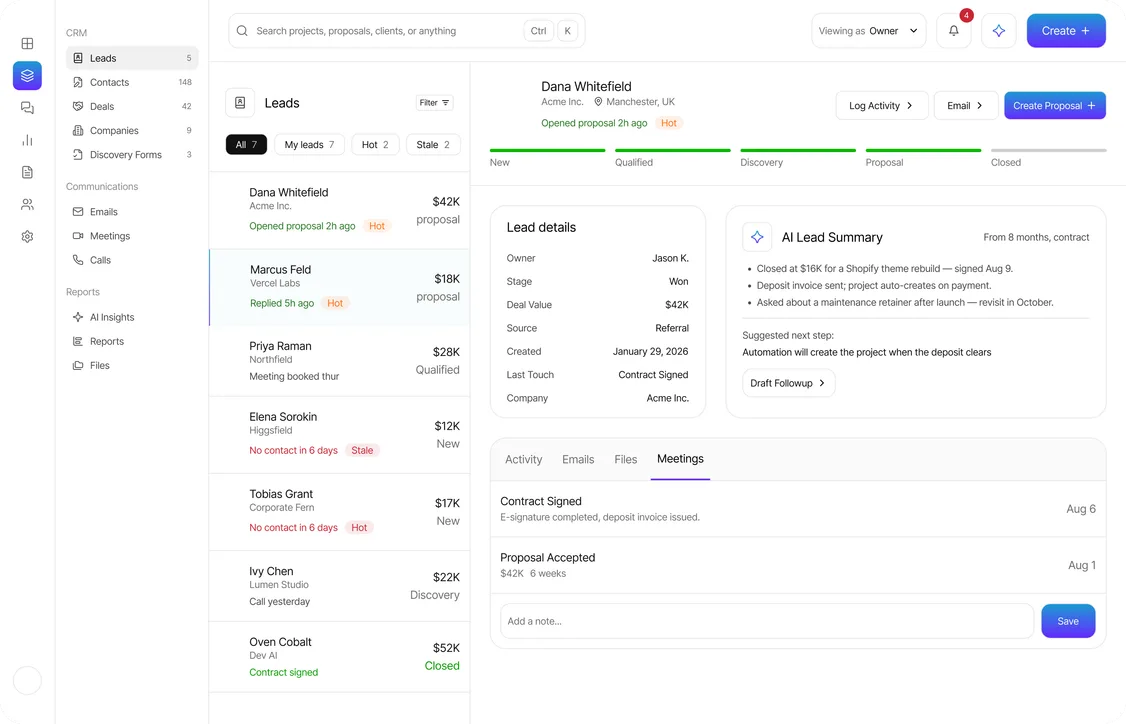 A data table view from an internal admin tool
